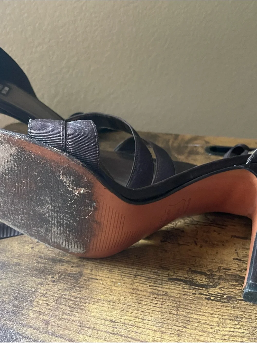 Vintage Stuart Weitzman Dark Brown Strappy High Heel Sandals